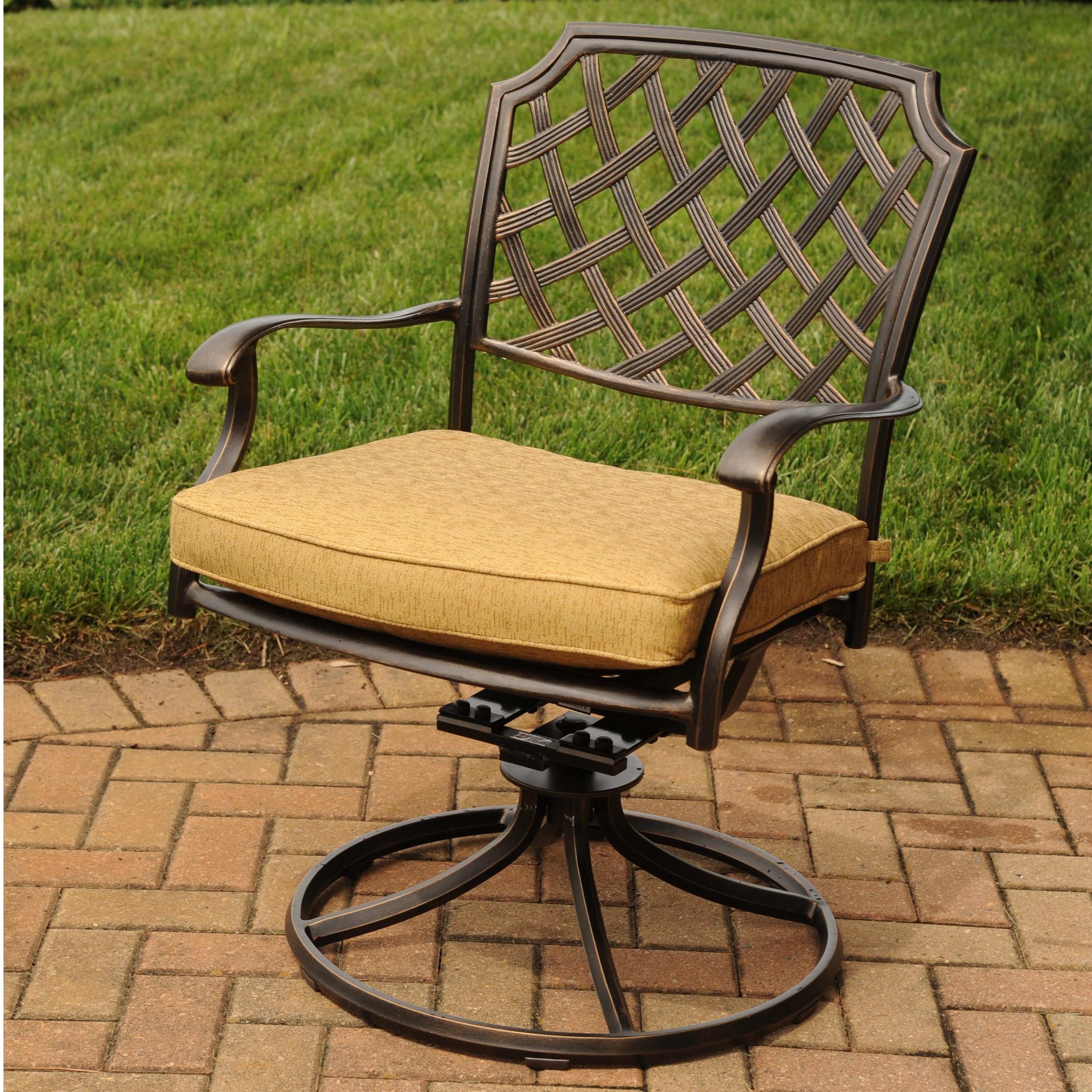 Agio Heritage 6-Piece Outdoor Dining Set with Round Alumicast Table and